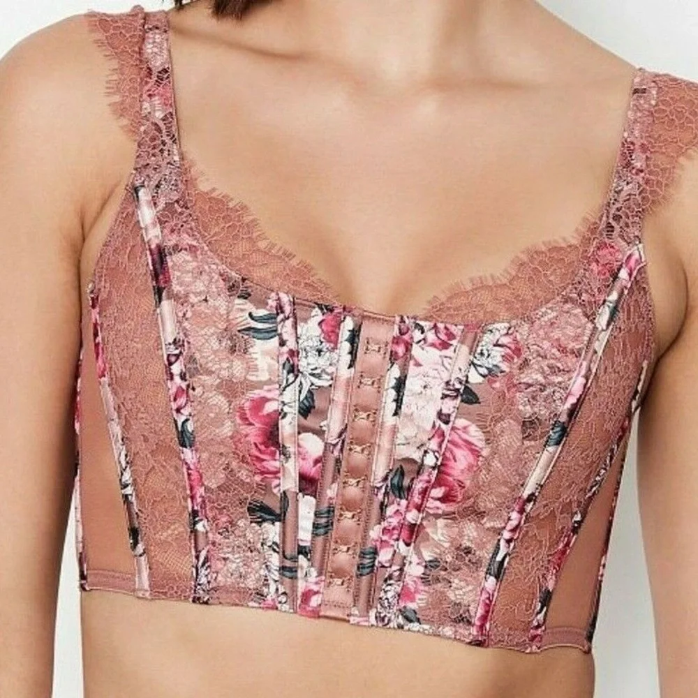 NWT Victoria’s Secret Dream Y2K Angels Corset Bustier Lace floral fairy large